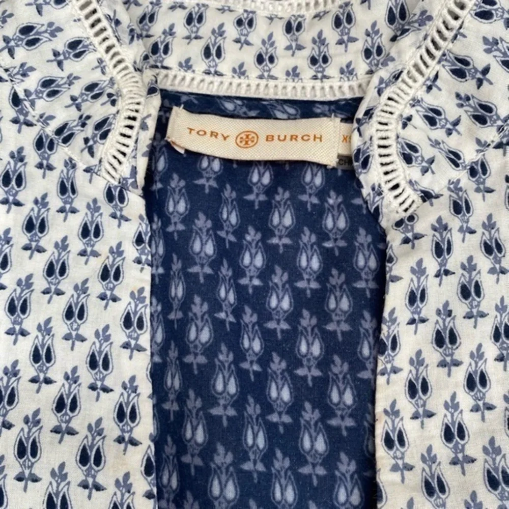 Tory Burch Tunic Blue and Creme Colored - Picture 3 of 12